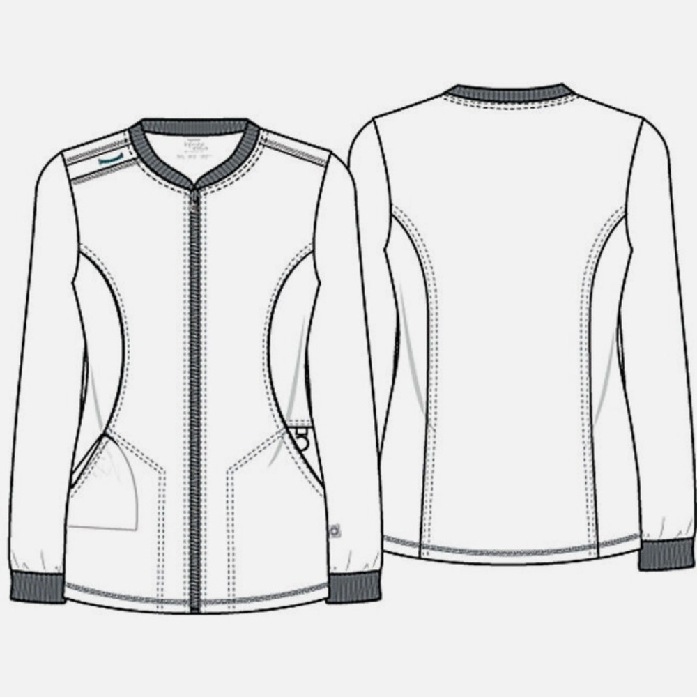 Cherokee Infinity Zip Front Scrub Jacket - image 5